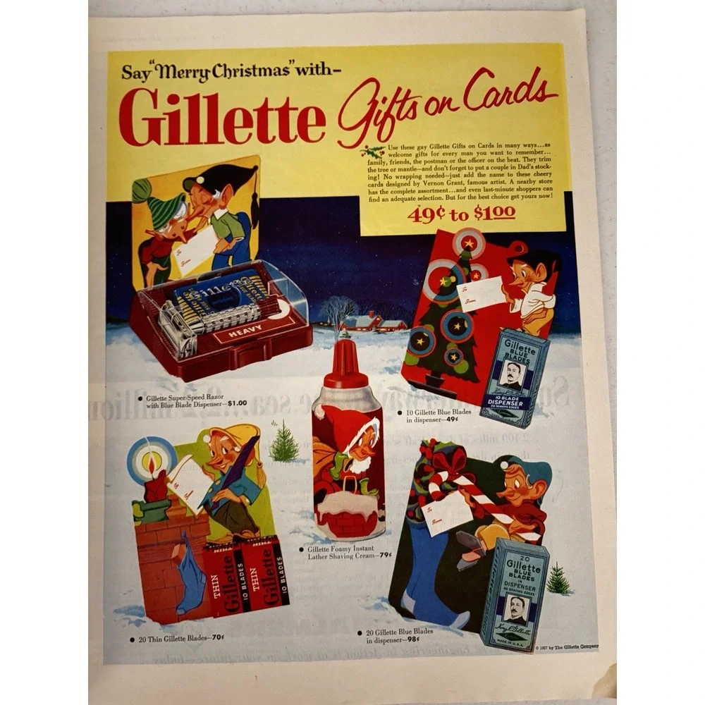 1957 DECEMBER 21, CHRISTMAS SCENE COVER BY JOHN CLYMER SATURDAY EVENING POST ADS